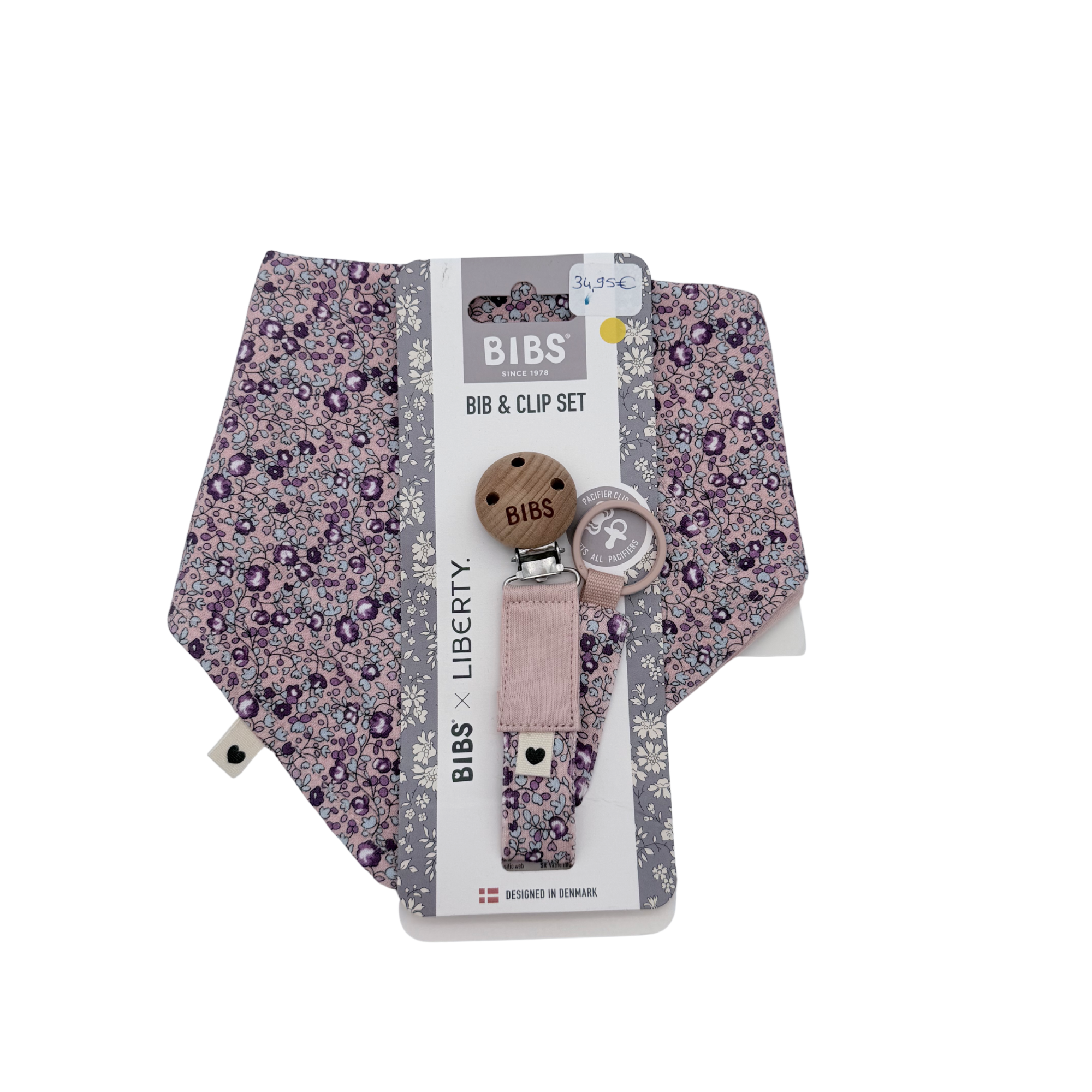 Set bavoir bandana & attache sucette Liberty
