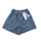 Short bleu effet denim à nœud — 24 mois