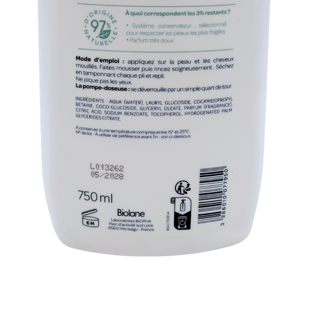 Gel lavant corps &; cheveux — 750 ml