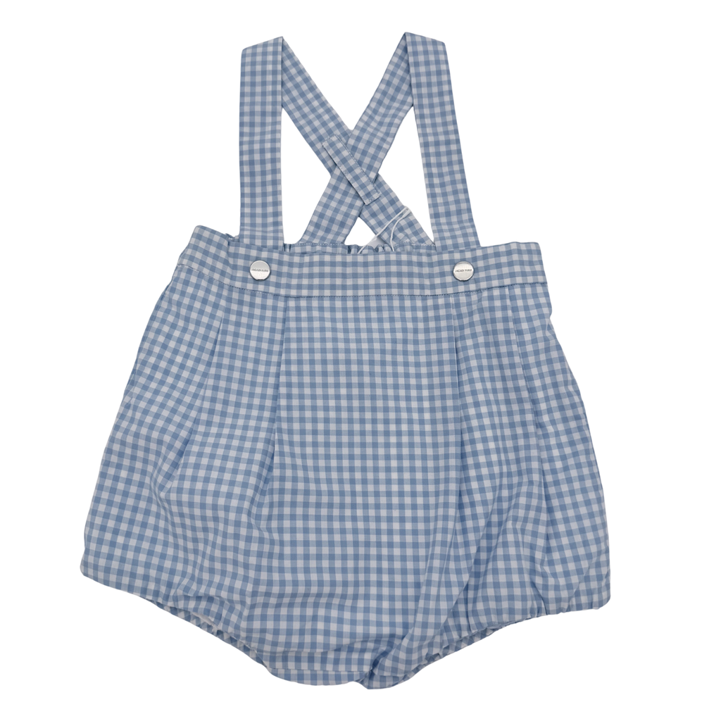 Bloomer à bretelles vichy bleu ciel — 6 mois