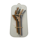 Lot de 4 pailles en silicone licorne