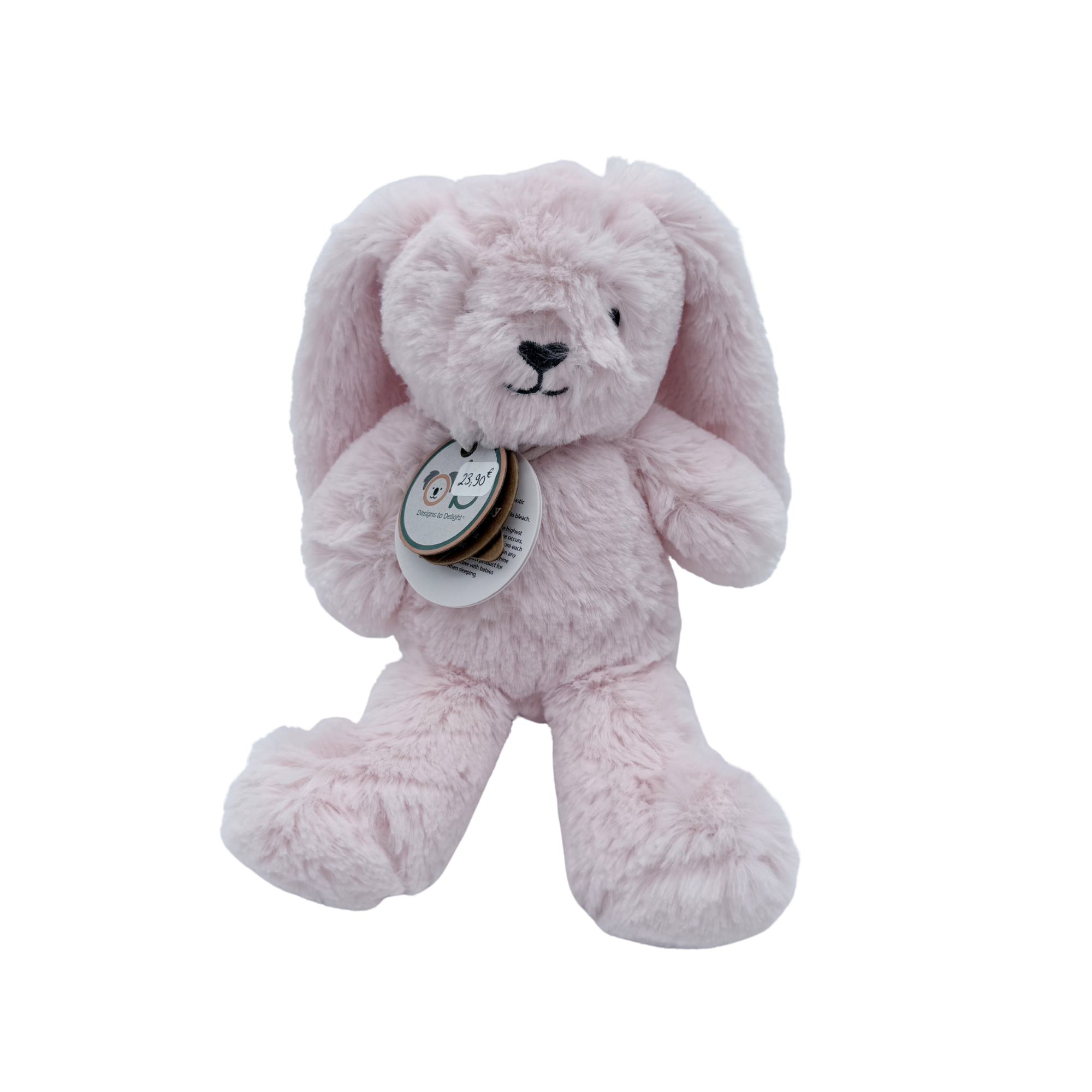 Peluche lapin rose — 25 cm