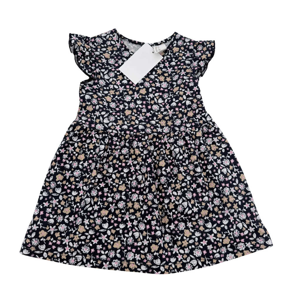 Robe marine fleurs liberty - 6-9 mois