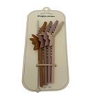 Lot de 4 pailles en silicone licorne