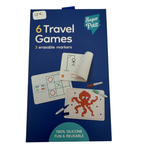 Jeux de voyage réutilisables + feutres effaçables