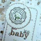 Body cache-cœur bébé bio imprimé oursons et étoiles — 1-3 mois