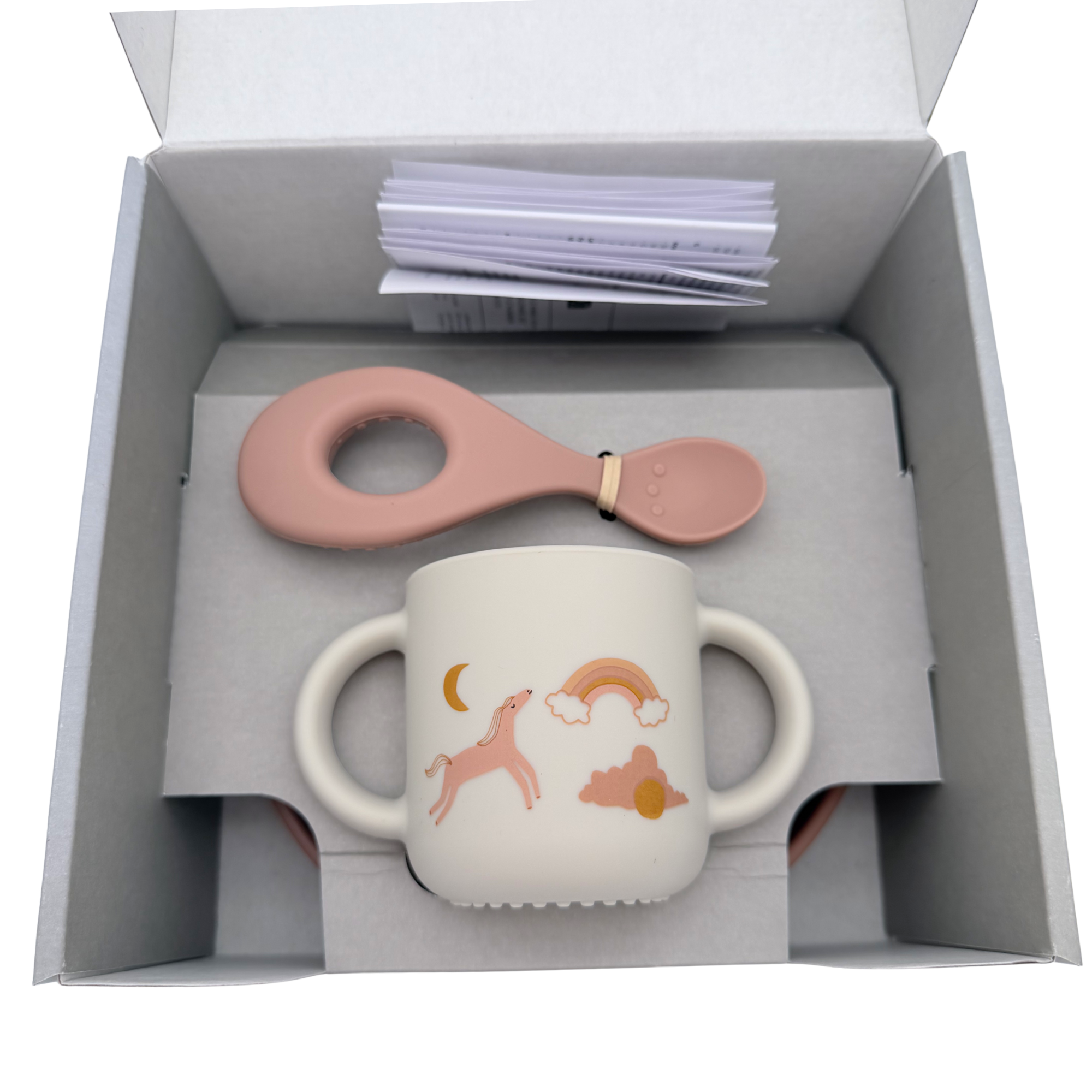 Coffret repas bébé en silicone Vivi — Licorne