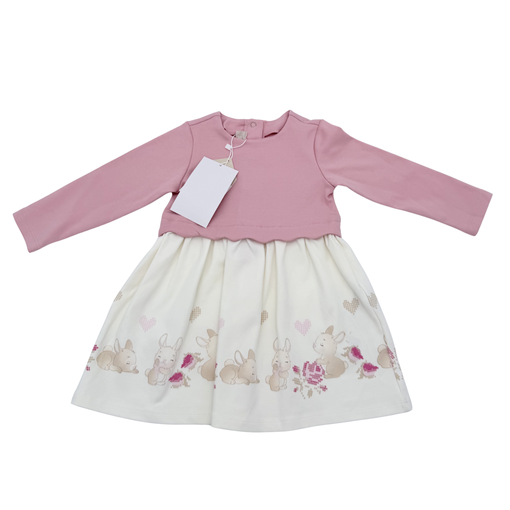 Robe écrue et rose — 18 mois