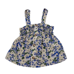Top à bretelles imprimé fleurs bleues — 3 ans