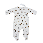 Pyjama blanc imprimé petites oranges — naissance