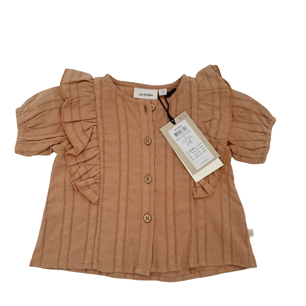 Blouse marron — 4-6 mois