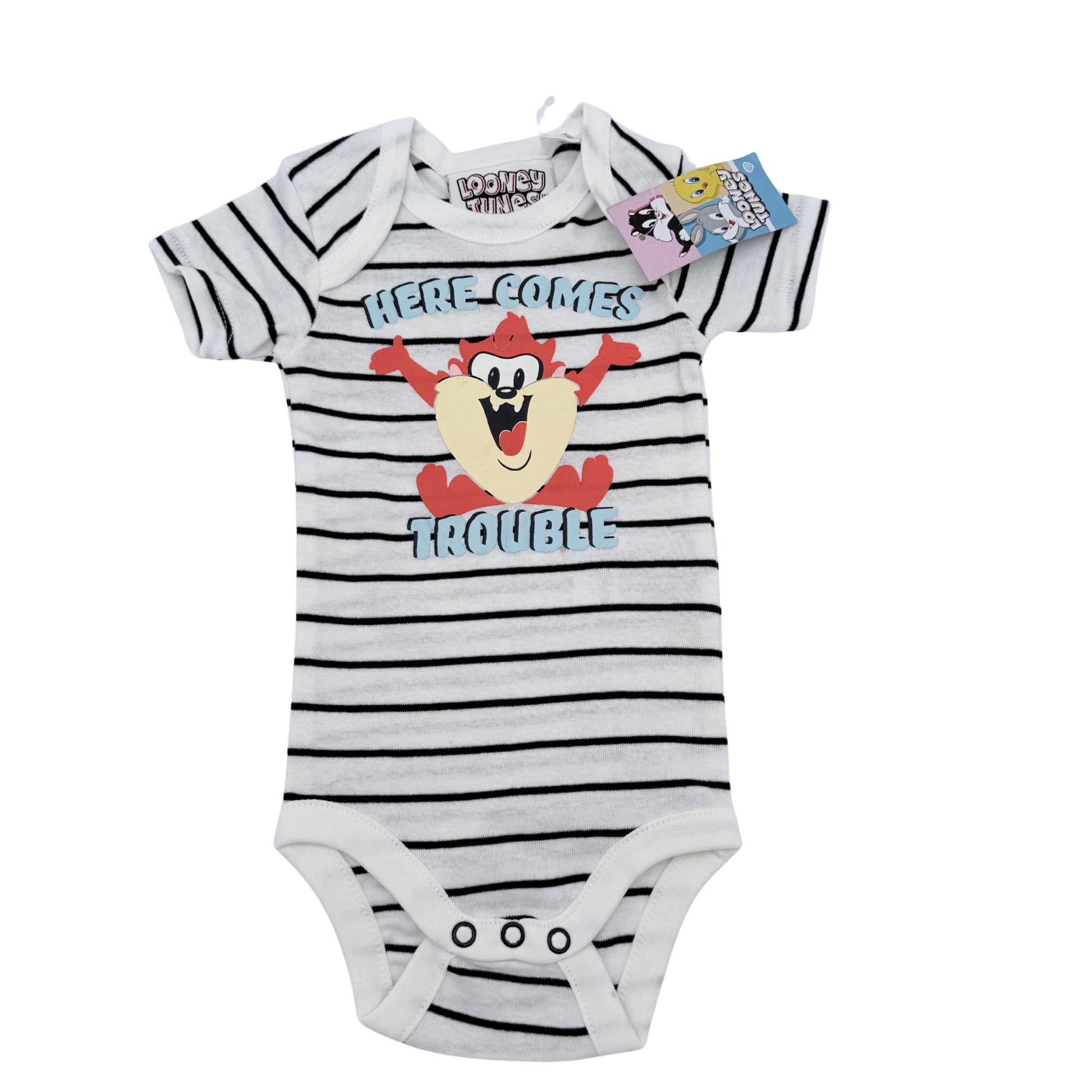 Body bébé Looney Tunes “Here Comes Trouble” — 2-6 mois