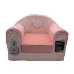 Fauteuil club enfant convertible rose