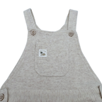 Salopette short beige chiné — 12-18 mois