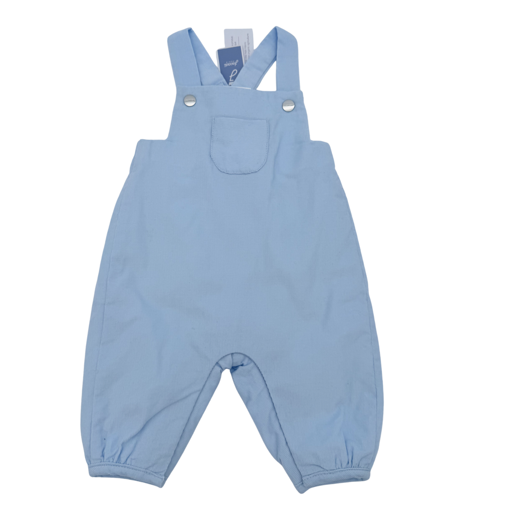 Salopette velours bleu ciel — 3 mois