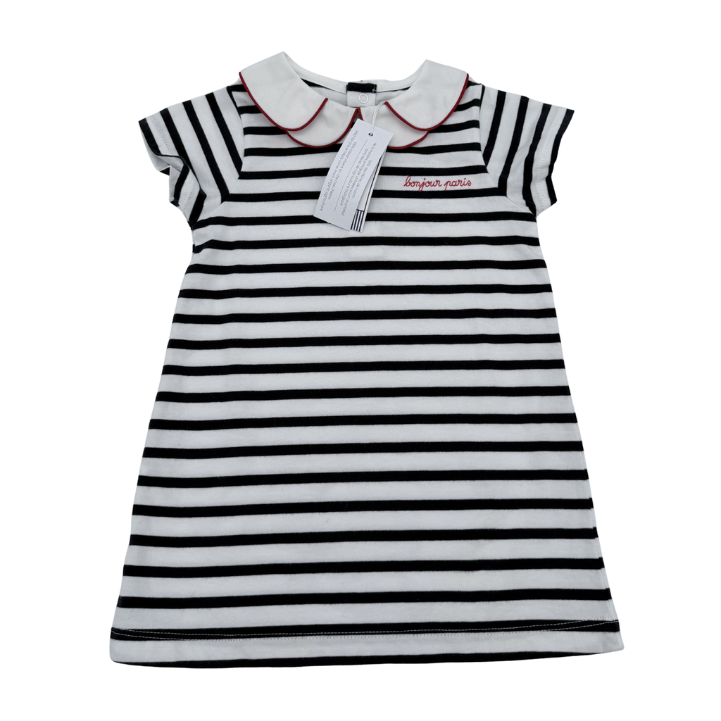 Robe marinière col Claudine — 24 mois