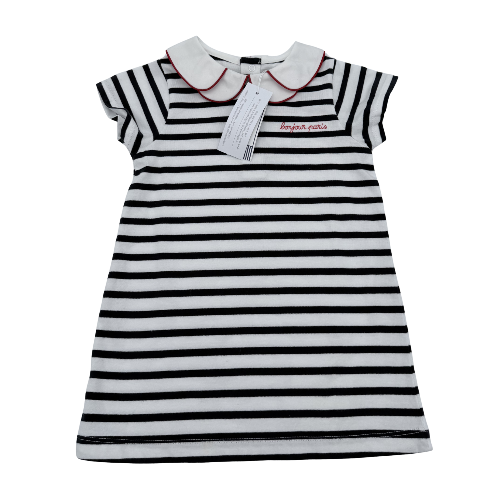 Robe marinière col Claudine — 24 mois