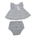 Ensemble blouse fleurie et bloomer - 6 mois
