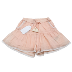 Short fluide rose poudré à dentelle — 4 ans