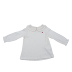 T-shirt blanc col Claudine - 6 mois