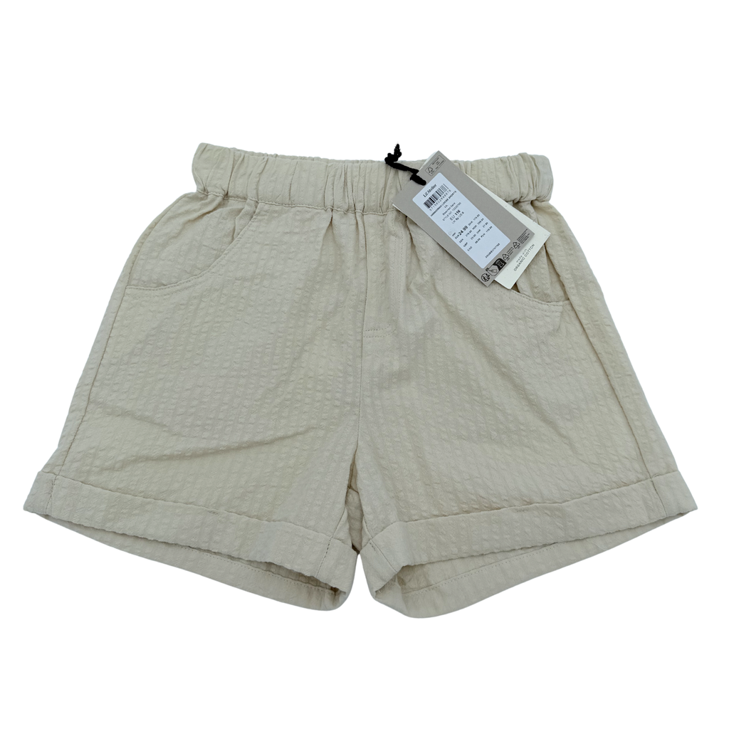 Short texturé beige — 5-6 ans