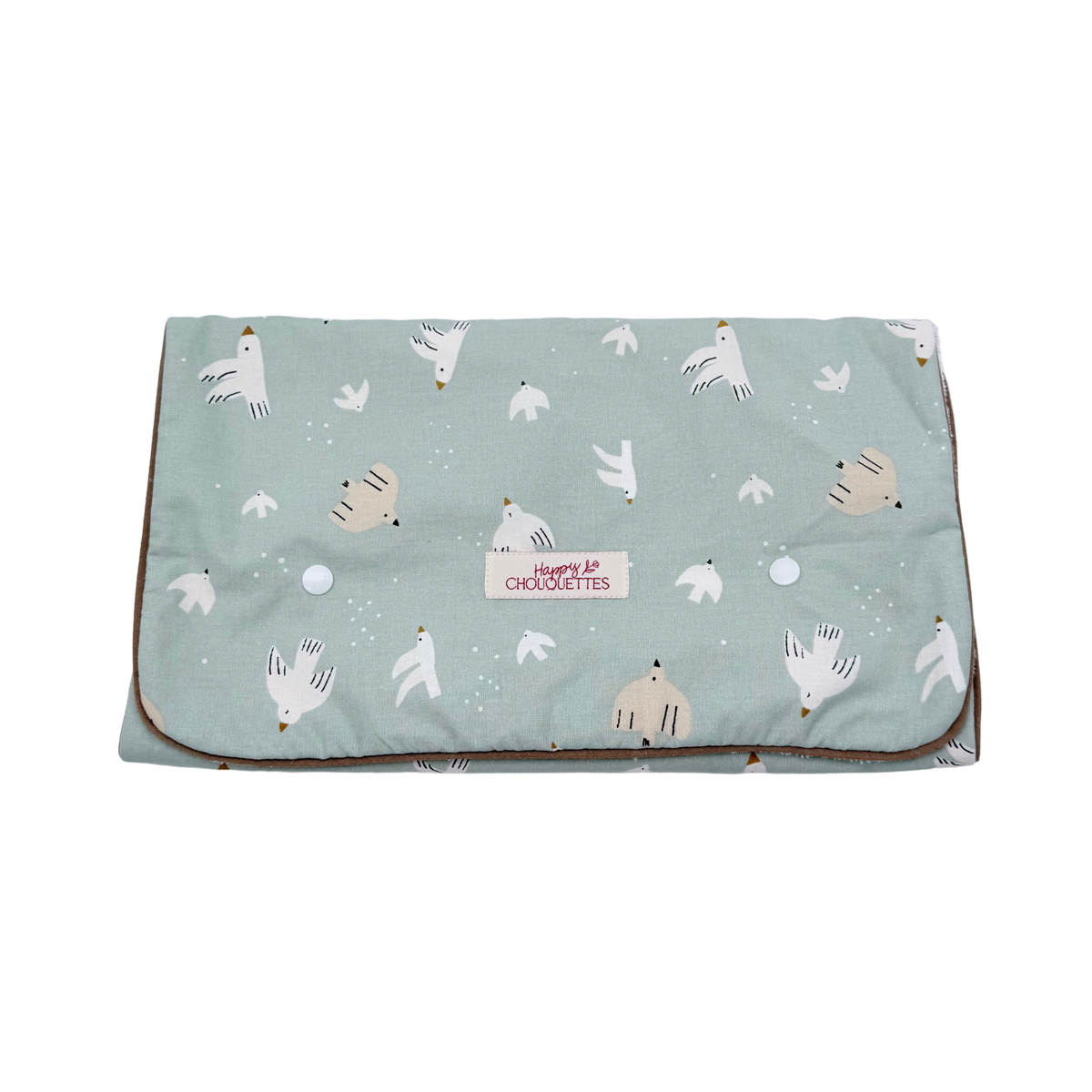 Tapis à langer nomade imprimé oiseaux
