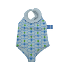 Maillot de bain une pièce bleu imprimé fleurs — 12 mois