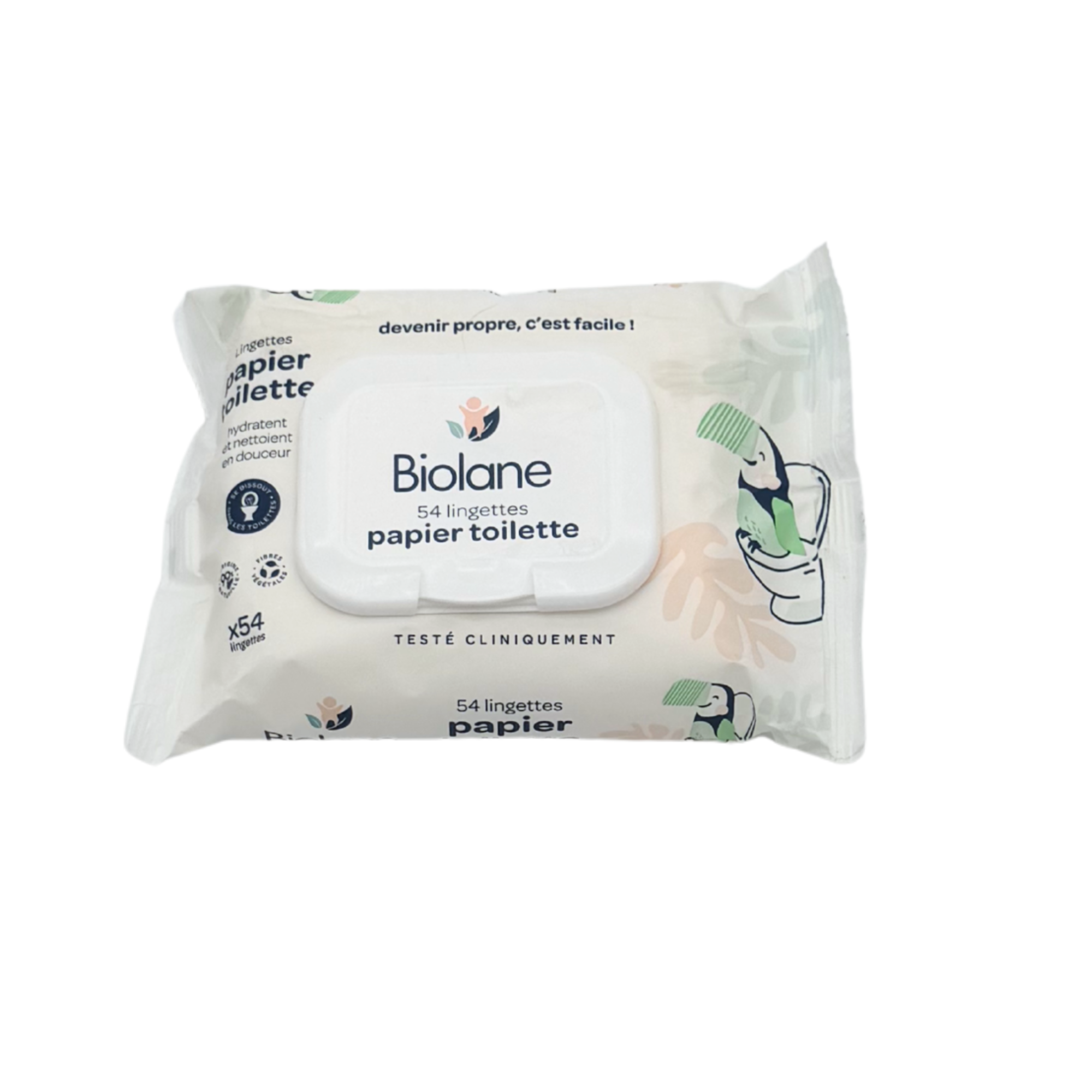 Paquet de 54 lingettes papier toilette