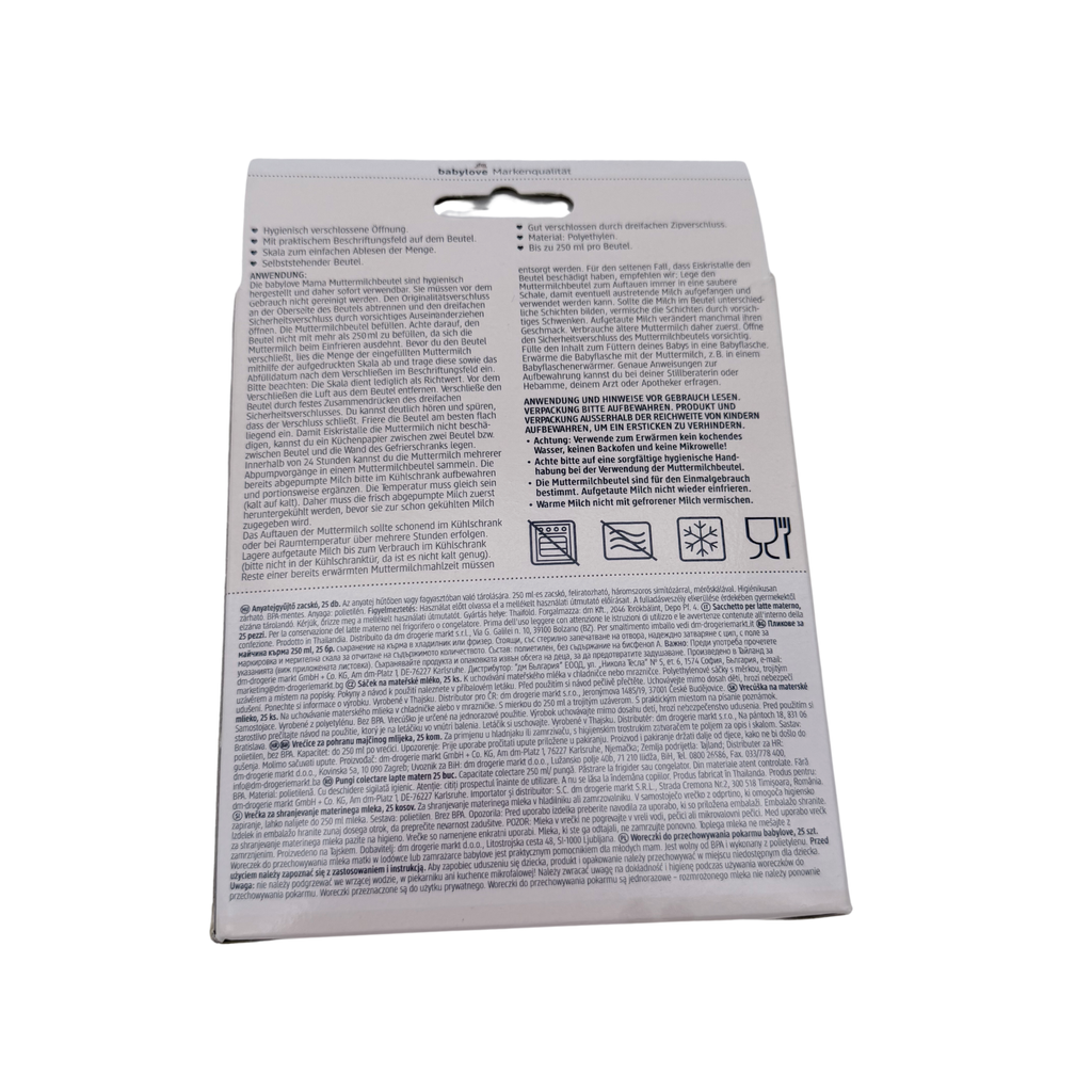 Sachets de conservation du lait maternel x25