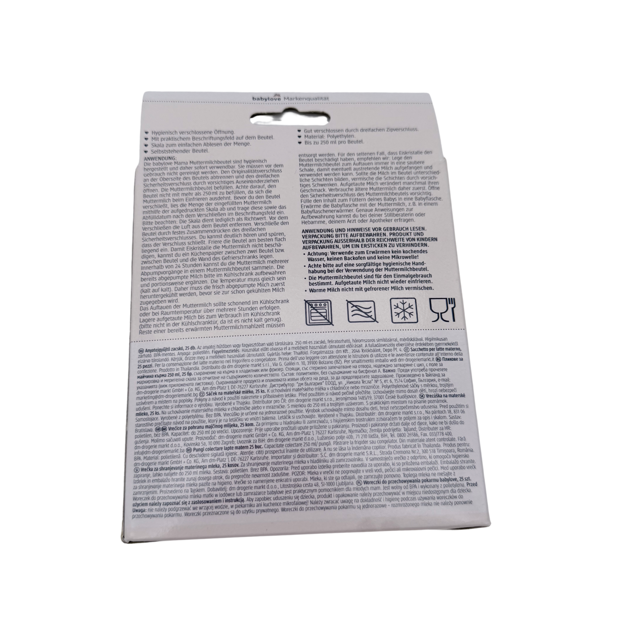 Sachets de conservation du lait maternel x25
