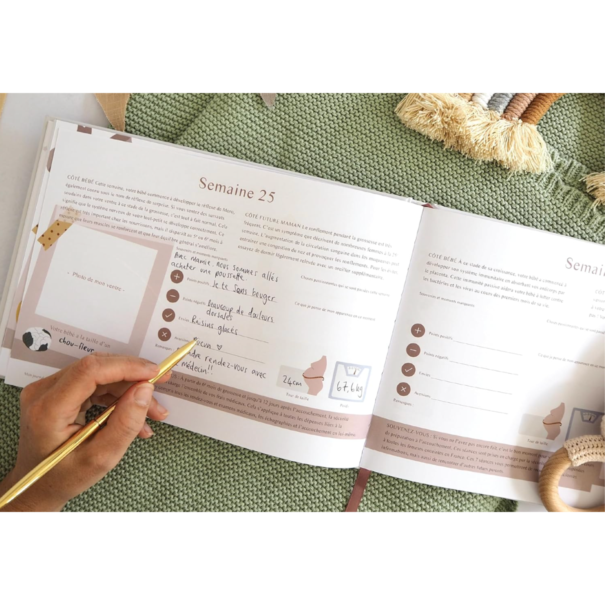 Journal de grossesse et livre de naissance – 200 pages