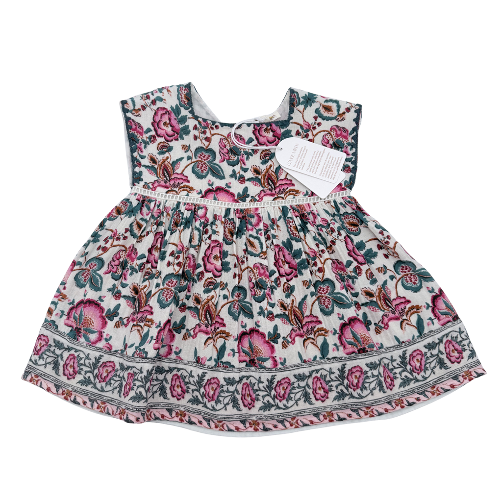 Robe sans manches fleurie — 9 mois