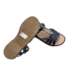 Sandales bleu marine et argentées — 28
