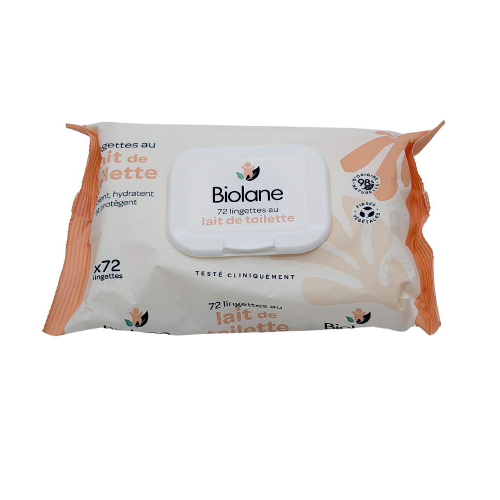 Paquet de 72 lingettes lait de toilette