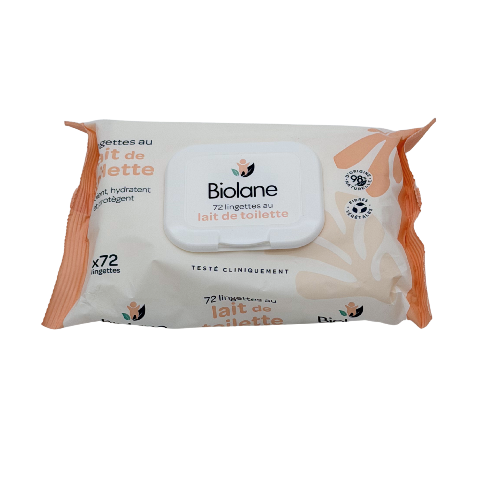 Paquet de 72 lingettes lait de toilette