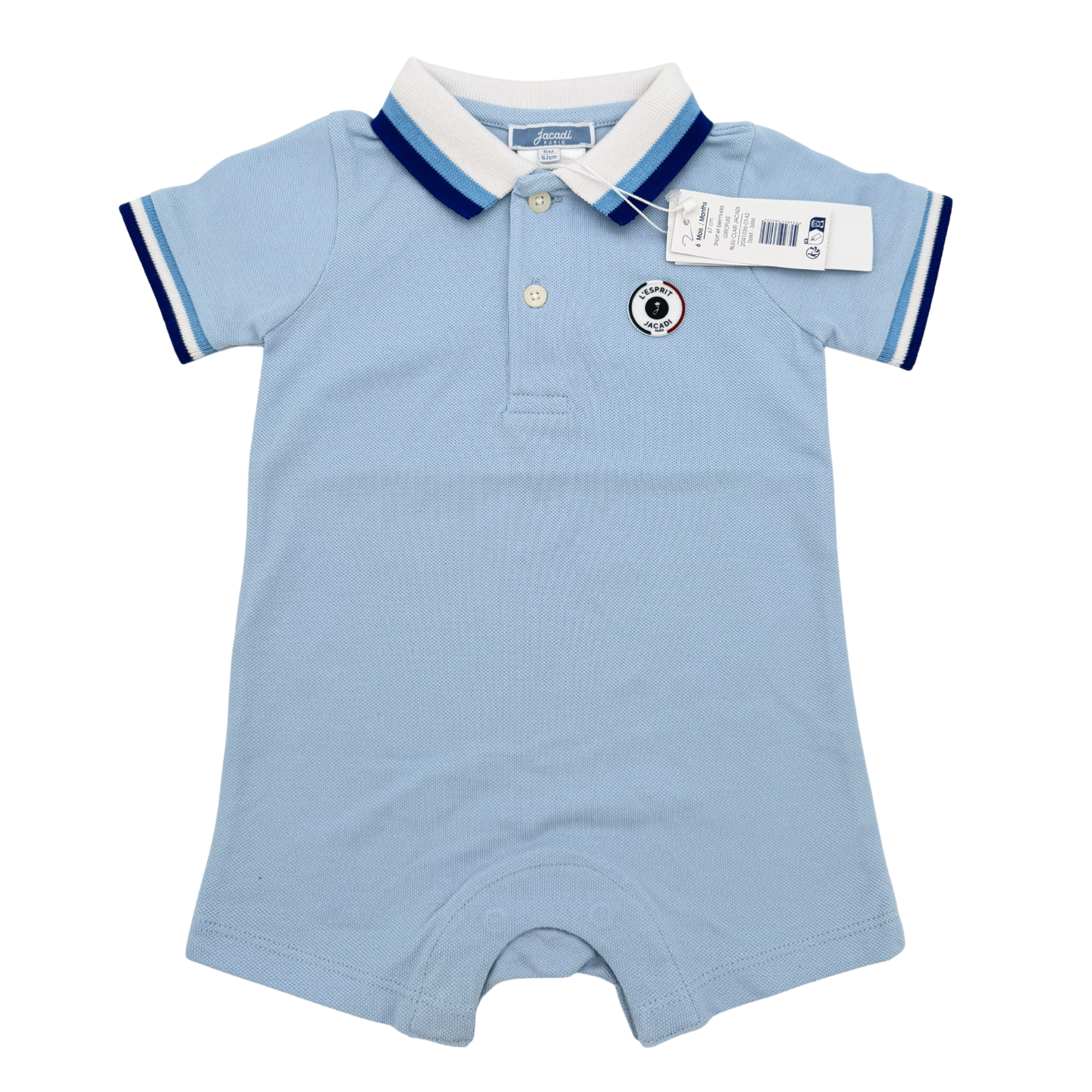 Combishort polo - 6 mois