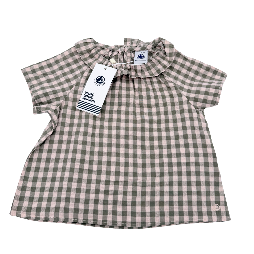 Blouse à carreaux — 12 mois