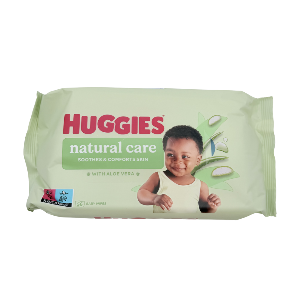 Lingettes bébé Natural Care à l'aloe vera – 56 lingettes