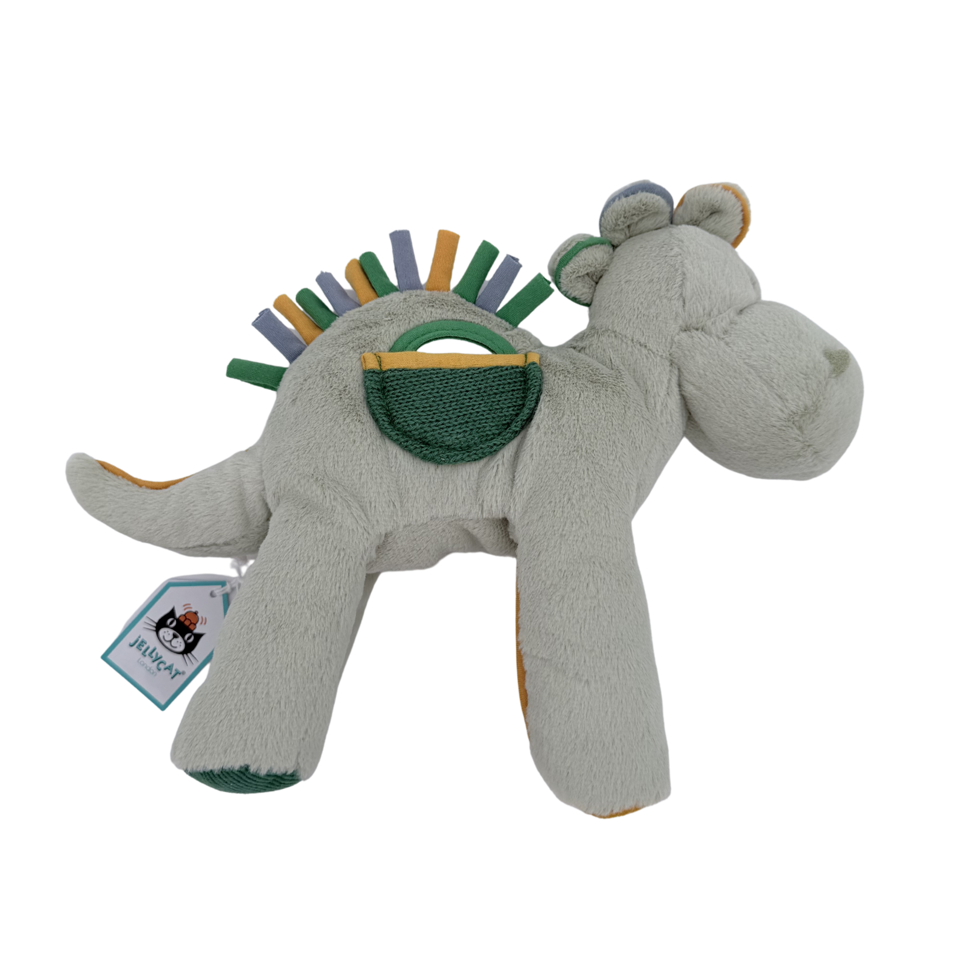 Peluche dinosaure d’activités — vert sauge