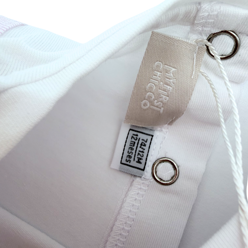Barboteuse rose à nœuds — 12 mois