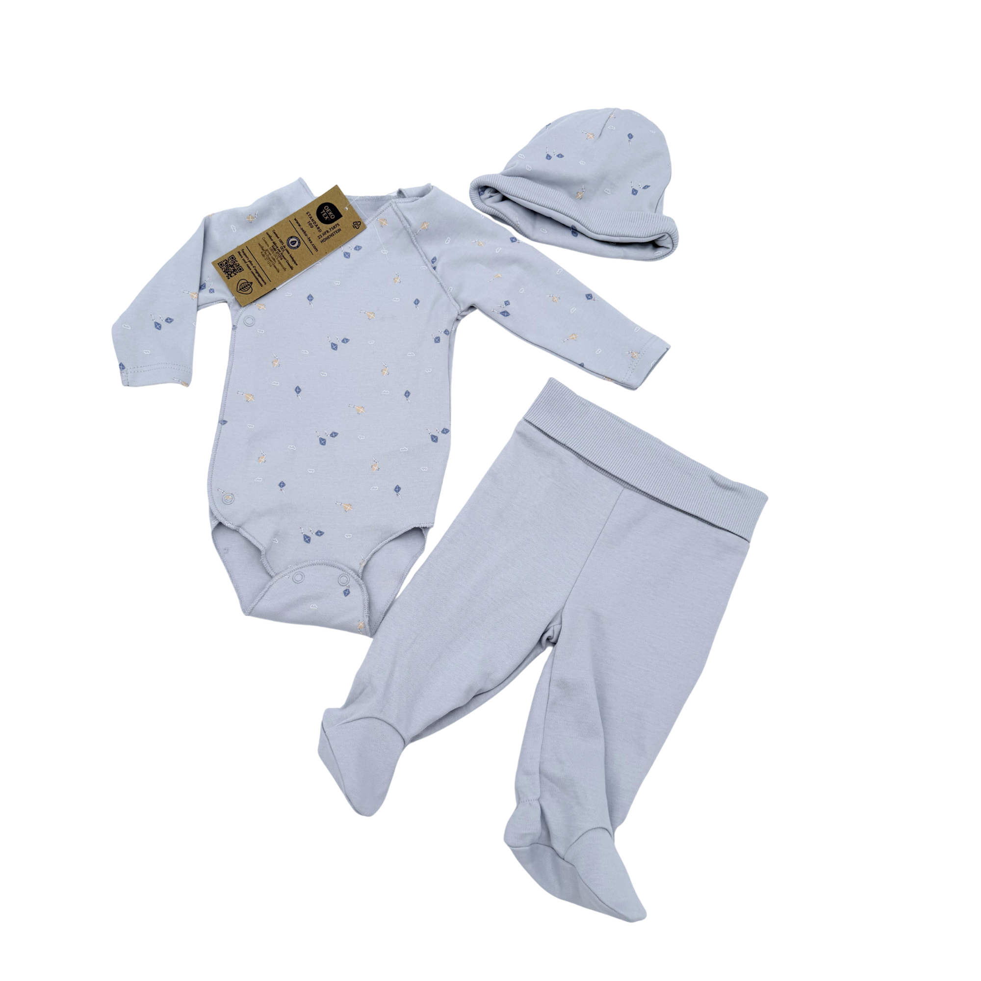 Ensemble 3 pièces bleu ciel — 3 mois