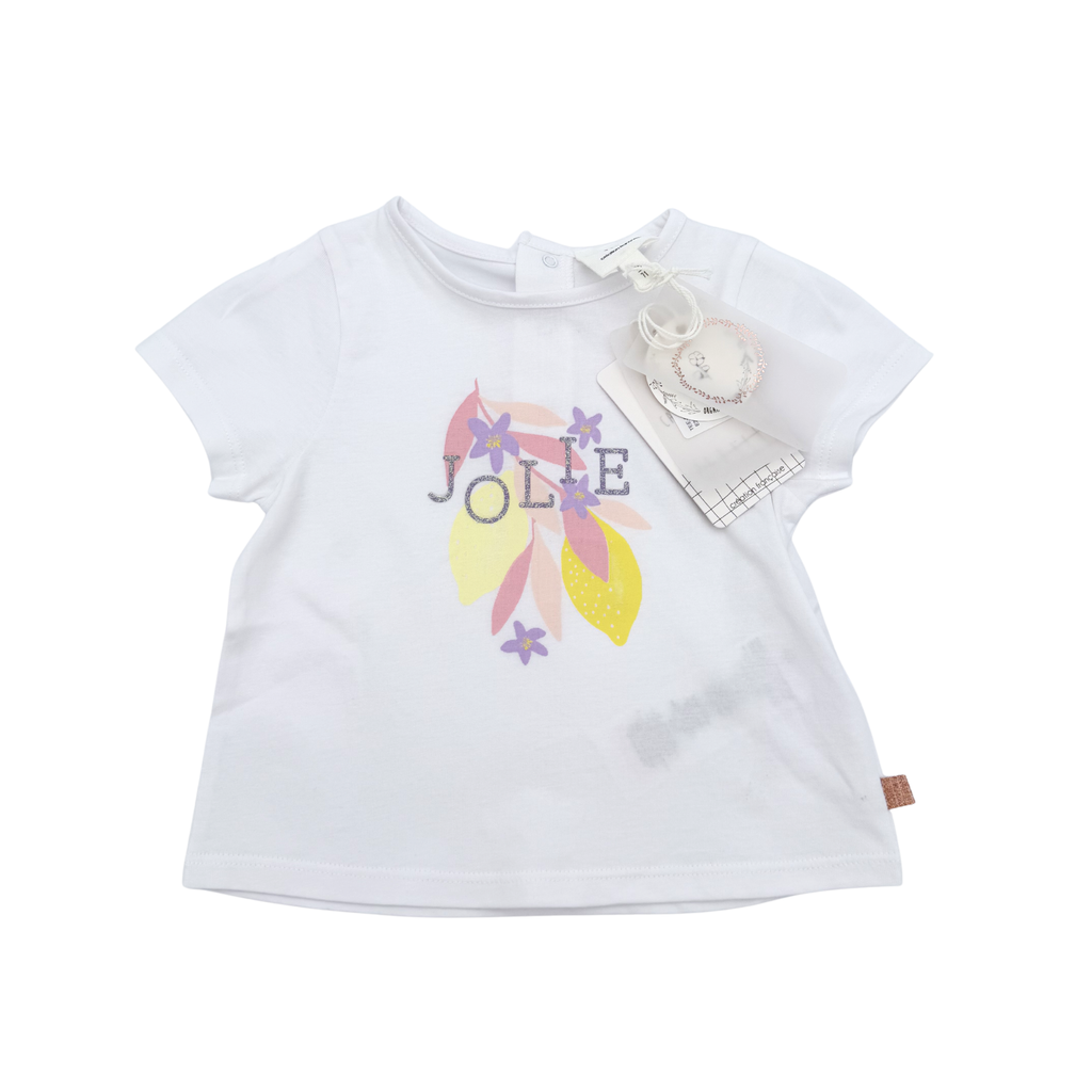 T-shirt blanc “Jolie” — 9 mois