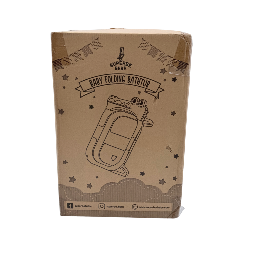 Baignoire bébé pliable Dino avec thermomètre et coussin inclus