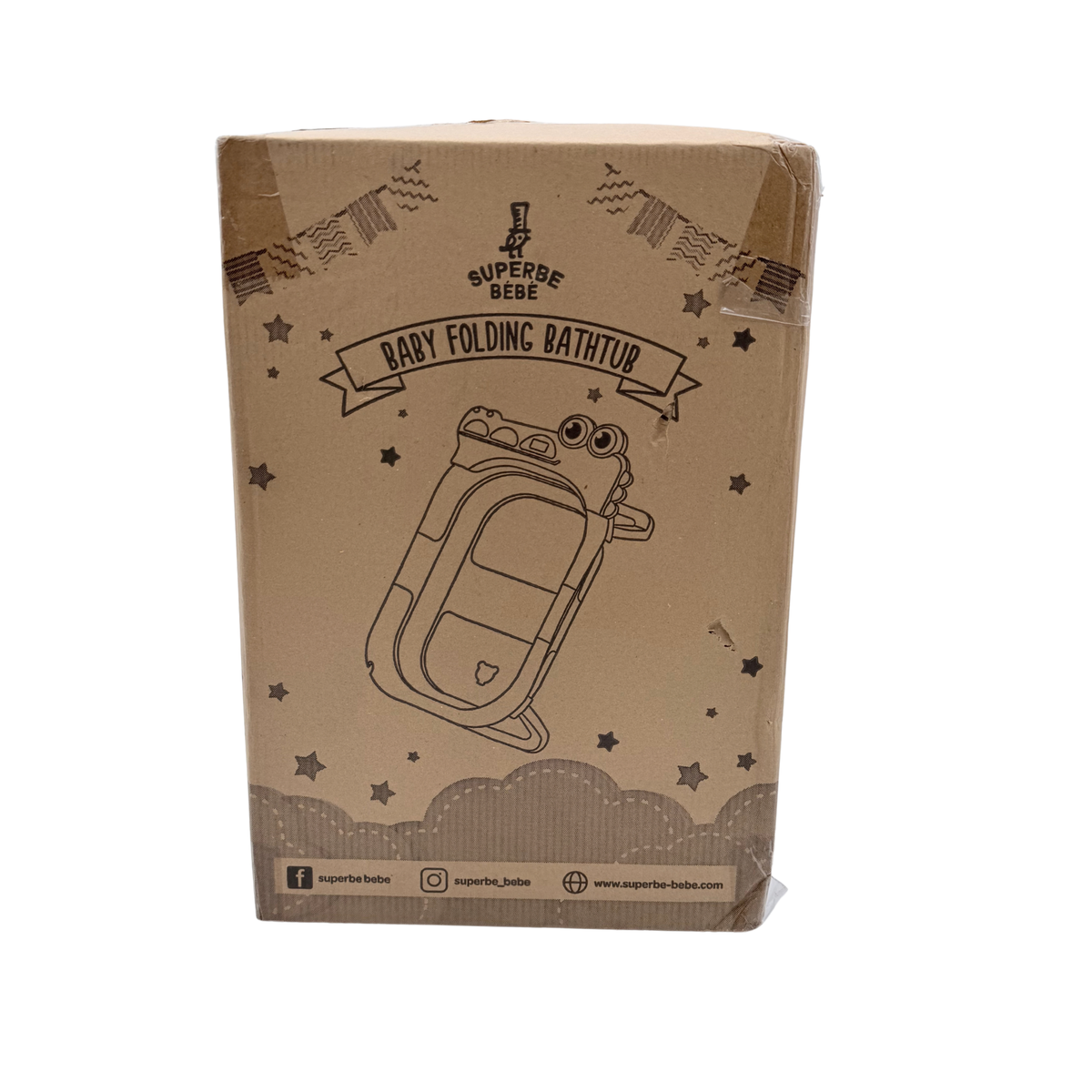 Baignoire bébé pliable Dino avec thermomètre et coussin inclus