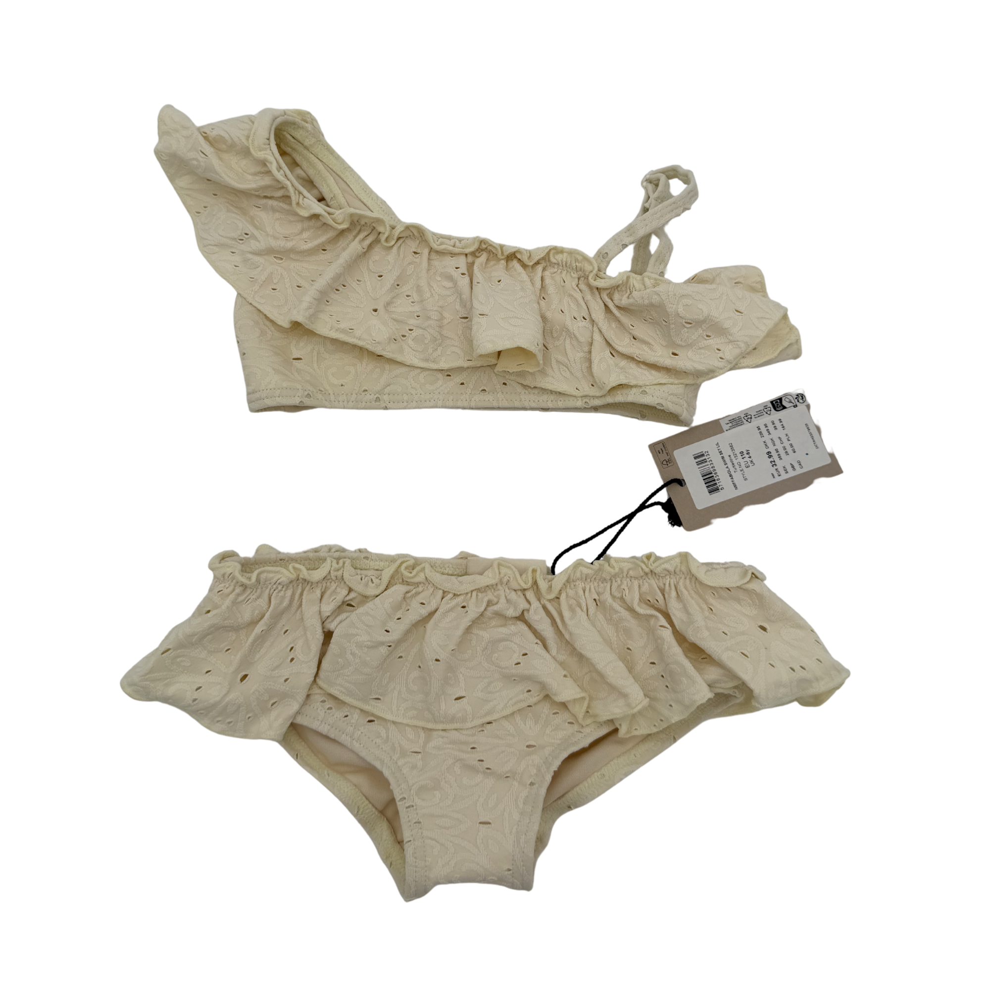 Maillot de bain 2 pièces broderie anglaise — 4-5 ans