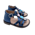 Sandales bleu marine à pastilles multicolores — 21
