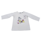 T-shirt blanc manches longues — 6 mois