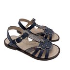 Sandales bleu marine et argentées — 29