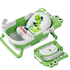 Baignoire bébé pliable Dino avec thermomètre et coussin inclus