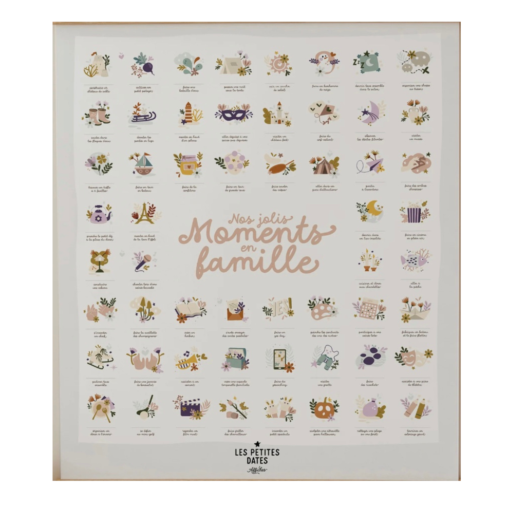 Affiche à dater « Nos jolis moments en famille »